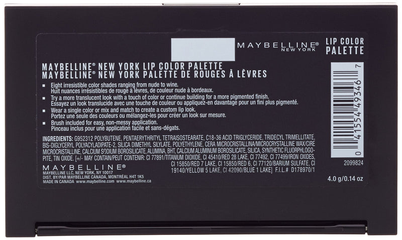 Maybelline Lip Studio Lip Color Palette, 0.14 oz. Maybelline New York