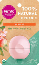 eos USDA Organic Apricot Lip Balm Care to Nourish Dry Lips, 100% Natural and Gluten Free, Long Lasting Hydration, 0.25 Oz eos