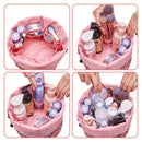 Barrel Makeup Bag Travel Drawstring Cosmetic Bag Large Toiletry Organizer Waterproof for Women and Girls (Large, Leopard) Narwey