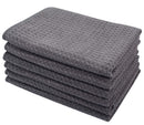 SINLAND Premium Microfiber Washcloth Makeup Remover Cloth Waffle Weave Facial Cleansing Cloth Face cloth and Body Cloths 6 Pack 13 Inch x 13 Inch Grey SINLAND