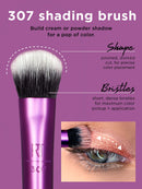 Real Techniques Eyeshadow Brush Set, Makeup with Gel Eyeliner, Flat Eye, and Eyelash Brushes, Purple, 8 Piece Real Techniques