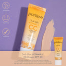 purlisse Youth Glow Vitamin C CC Cream SPF 50: Cruelty-Free & Clean, Paraben & Sulfate-Free, Full Coverage, Hydrates with Hyaluronic Acid | Fair 1.4oz pūrlisse