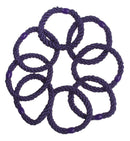 L. Erickson Grab & Go Ponytail Holders, Purple, Set of Eight - Exceptionally Secure with Gentle Hold L. Erickson