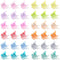 EAONE Butterfly Hair Clips 50Pcs, Pastel Cute Hair Clips Mini Small Hair Claw Clips Hair Aesthetic Accessories for 90s 2000s Girls Women Hair with Container Package, Gradient Transparency Colors EAONE