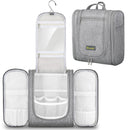 BALEINE Toiletry Bag for Women and Men, Water-Resistance Cosmetic Bags Makeup Organizer for Toiletries with Hanging Hook (Large, Gray) BALEINE