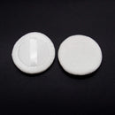 AUEAR, 10 Pack Makeup Powder Puffs Washable Satin Velour Powder Pads with Ribbon 2.36 Inch (White) AUEAR