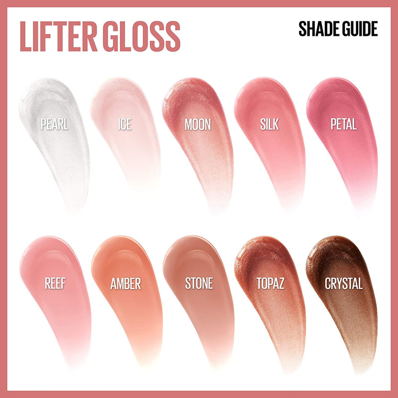 Maybelline Lifter Gloss Lip Gloss Makeup With Hyaluronic Acid, Hydrating, High Shine, Hydrated Lips, Fuller-Looking Lips, 003 MOON, 0.18 Fl Oz Maybelline New York