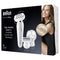 Braun Epilator for Women with Flexible Head, Silk-épil 9 9-030 for Hair Removal, Womens Shaver & Trimmer, Wet & Dry, Cordless, Rechargeable, Beauty Kit with Body Exfoliation Cap, White/Gold Braun Store