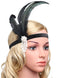 BABEYOND 1920s Flapper Headpiece Roaring 20s Great Gatsby Headband Black Feather Headband 1920s Flapper Gatsby Hair Accessories (White) BABEYOND