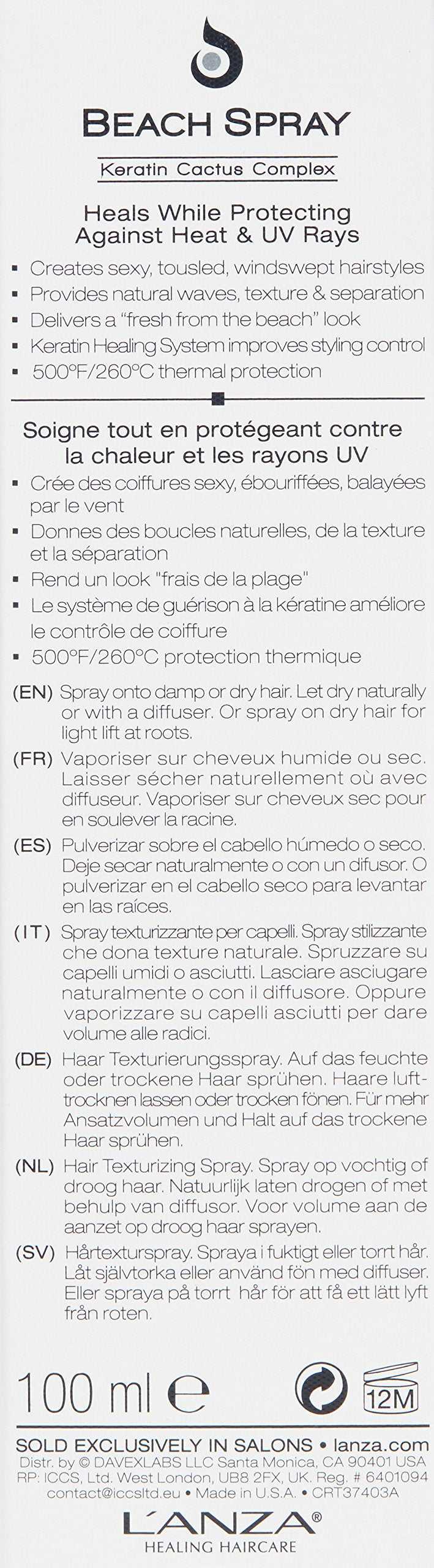 L’ANZA Healing Style Beach Spray, 3.4 Fl Oz martinandmark.com