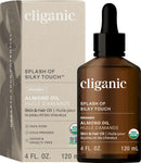 Cliganic Organic Sweet Almond Oil, 100% Pure (4oz) - for Face, Skin & Hair, Nourishing Carrier Oil Infinity Warehouse