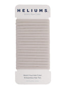 Heliums Ash Blonde Skinny Seamless 6mm Medium Hold Soft Nylon Fabric Rolled Ponytail Holders - 18 Hair Ties Heliums Store