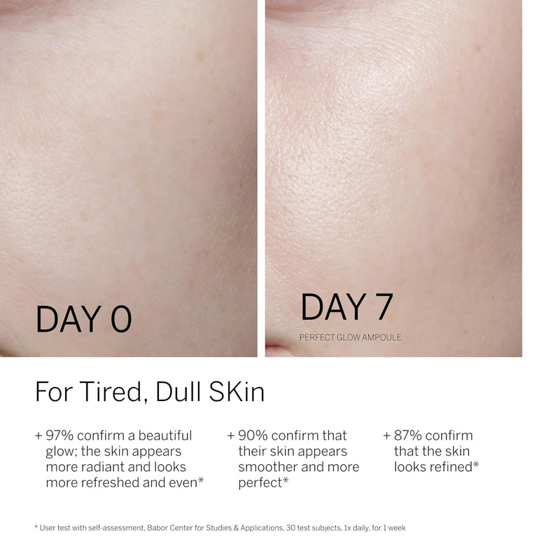 BABOR Perfect Glow Ampoule Serum Concentrates, Perfection Peptide P3 and Glow Pigments to Plump and Even Skin Tone, Brighten and Revitalize Dull and Dry Skin