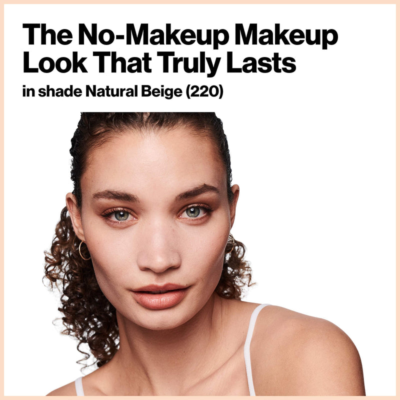 Revlon ColorStay Light Cover Liquid Foundation, Hydrating Longwear Weightless Makeup with SPF 35, Light-Medium Coverage for Blemish, Dark Spots & Uneven Skin Texture, 220 Natural Beige, 1 fl. oz. REVLON