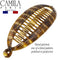 Camila Paris CP1040 5.5 inch French Banana Clip Hair Comb Classic Girls Updo Flexible Ponytail Holder Interlocking Banana Combs, Fashion Durable Styling Hair Accessories for Women, Made in France Camila