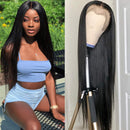 AYIYI Lace Front Wigs Straight Human Hair Wigs For Black Women 4x4 Lace Front Wigs Virgin Human Hair Pre Plucked 150% Density With Baby Hair 26inch AYIYI