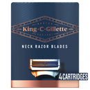 King C. Gillette Neck Razor Blades, 4 Count King C. Gillette