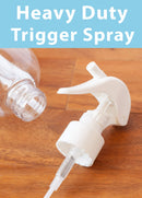 4 oz / 120 ml Clear Plastic PET Boston Round Bottle (BPA Free) with White Trigger Spray (12 pack) JUVITUS Store