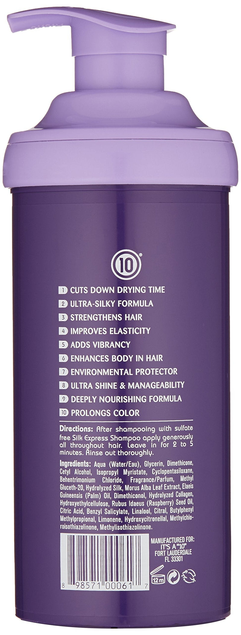 It's a 10 Haircare Silk Express Miracle Silk Conditioner, 17.5 fl. oz. (Pack of 1) It's a 10 Haircare