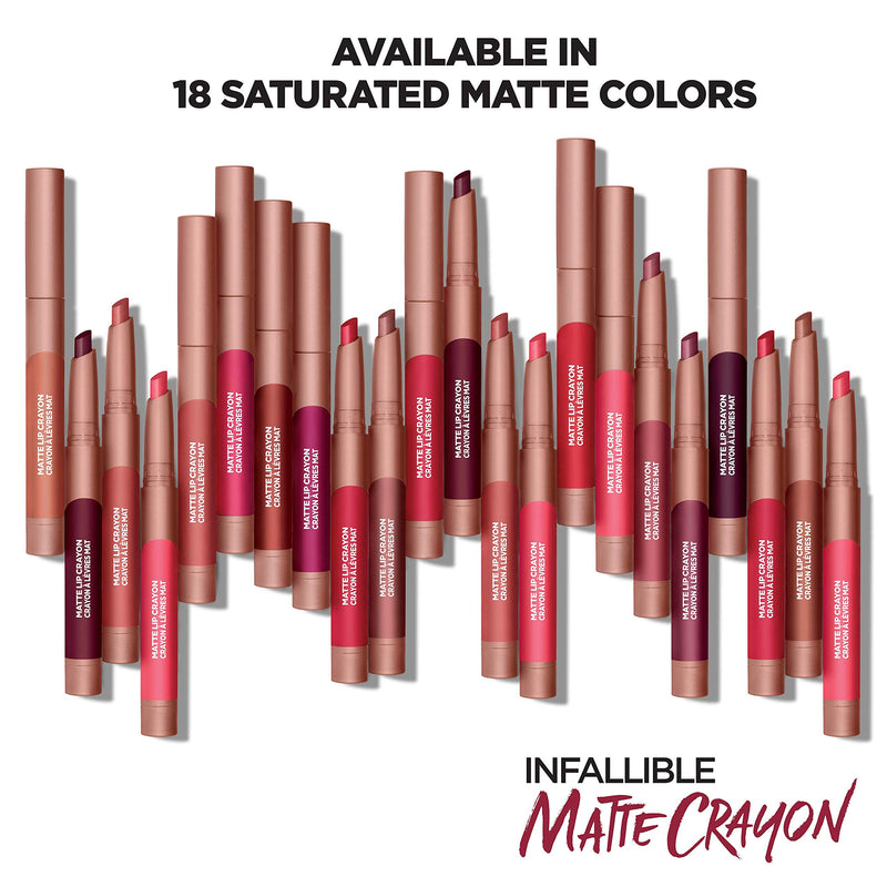 L'Oreal Paris Infallible Matte Lip Crayon, Sizzling Sugar (Packaging May Vary) L'Oreal Paris