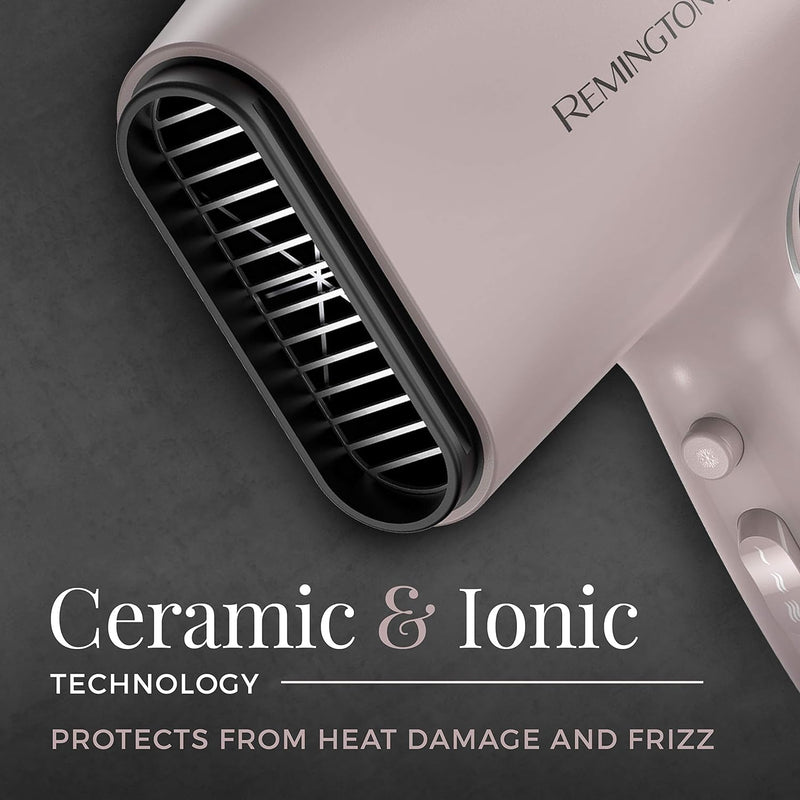 Remington Pro Wet2style Hair Dryer, With Ionic & Ceramic Drying Technology, Mauve, 1875 Watts of Drying Power Infinity Warehouse