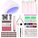 86PCS Portable USB Electric Nail Drill Set Polish Pen File Kit, 48W UV LED Nail Lamp Gel Manicure Dryer Lamp, Acrylic Nail 3D Art Drill Dryer Manicure Supplies, Nail Files Tool Polish Decorating WEPSEN