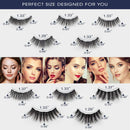 Magnetic Eyelashes with Eyeliner Kit with Tweezer, 10 Style Reusable Lashes for Women, Upgraded 3D Magnetic Eyelashes Natural Look, 4Pcs Waterproof Magnetic Eyeliner and Magnetic Eyelash Kit SevenCrown