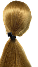 Parcelona French Twin Cube Black Celluloid Set of 2 Flexible Thin Elastic Hair Tie for Girls and Women Parcelona Store