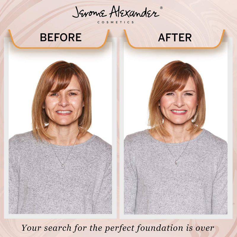 MagicMinerals Deluxe AirBrush Foundation by Jerome Alexander – 5pc Spray Makeup Set with Anti-aging Ingredients for Smooth Radiant Skin (Warm Medium) Jerome Alexander