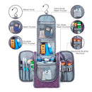 Hanging Travel Toiletry Bag Cosmetic Make up Organizer for Women and Men (Medium, A-Purple) Narwey