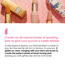 Winky Lux | Glimmer Balm | Color Changing Lipstick | pH Lip Balm | Tinted Lip Balm | Glitter Lipstick | With Vitamin E | 0.13 Oz, Rose Winky Lux