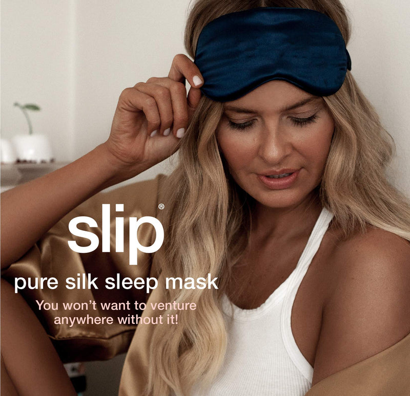Slip Pure Silk Sleep Mask, Hollywood Hills - Pure Mulberry 22 Momme Silk Eye Mask, Soft & Comfortable Sleeping Mask Made with 'Anti-Aging Anti-Sleep Crease Anti-Bed Head' Slipsilk SLIP Store