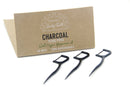 Improved -Biodegradable Activated Charcoal Floss Picks with Organic Peppermint Oil, Plastic Free. Zero Waste - 50 Unit Lucky Teeth