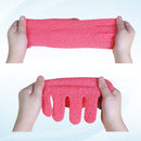 Evridwear Exfoliating Gloves for Shower, 100% Nylon Thick Soft Medium Heavy Bathing Gloves Dead Skin Remover Body Scrubber Smooth Skin with Hang Loop, 1 Pairs (Hot Pink) Evridwear