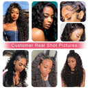 ISEE Hair Transparent Lace Front Wigs Human Hair Deep Wave Wigs 150% Density Deep Curly 13X4 Lace Frontal Human Hair Wigs for Black Women Pre Plucked with Baby Hair Natural Color (20 Inch) ISEE