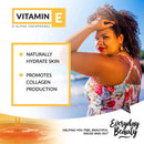 Pure Vitamin E Oil - D-Alpha Tocopherol 100% Natural 2oz 47,500 IU - Not a Blend, Thick, Amber Color - Derived From Wheat Germ with Nutty Aroma - Face Body Hair - DIY Cosmetics & After Surgery Scars Everyday Beauty Helping You Feel Beautiful Inside And Out