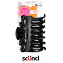 Scunci No-Slip Grip Jaw Clip For Thick Hair, Black, Brown, Light Brown (Pack of 1) Scunci