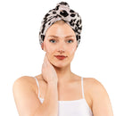 Kitsch Microfiber Hair Towel Wrap for Women, Hair Turban for Drying Wet Hair, Easy Twist Hair Towels, Super Absorbent and Ultra Soft Microfiber Towel, Hair Wrap, After Spa Hair Towel (Leopard) Kitsch