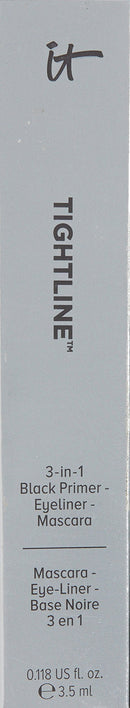 IT Cosmetics Tightline, Black - 3-in-1 Lash Primer, Eyeliner & Mascara - Lengthens & Conditions Lashes - Ultra-Skinny Wand - Infused with Collagen, Biotin, Peptides & Antioxidants - 0.12 fl oz It Cosmetics
