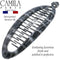 Camila Paris CP3102 4.5 inch French Banana Clip Hair Comb Classic Girls Updo Flexible Ponytail Holder Interlocking Banana Combs, Fashion Durable Styling Hair Accessories for Women, Made in France Camila