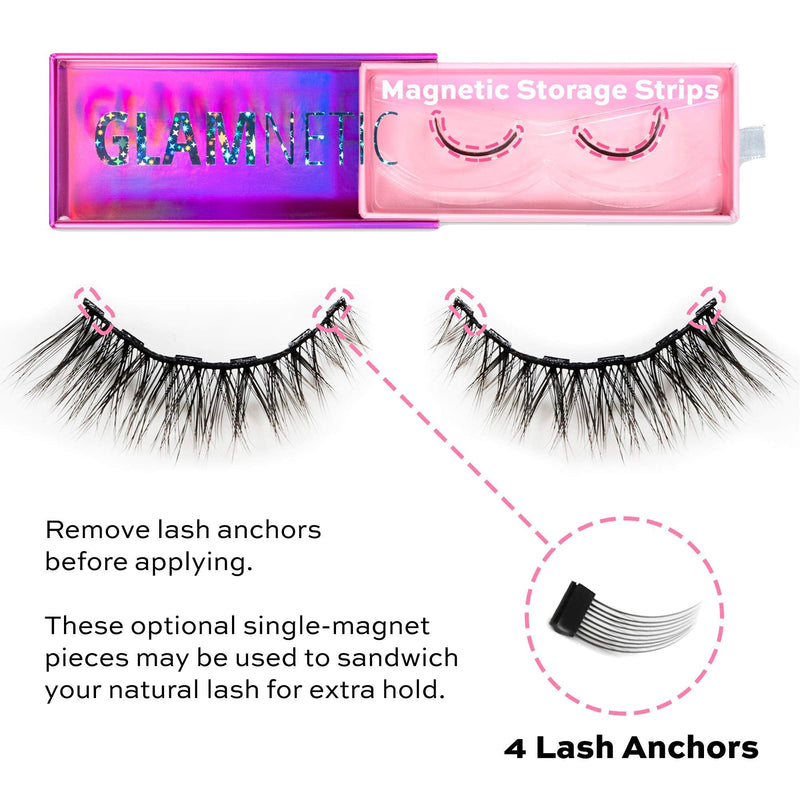 Glamnetic Lash and Liner Bundle - Venus | Vegan Magnetic Eyelashes, Short Cat Eye Faux Mink Lashes, Flared 3D Natural Look, Reusable up to 60 times - 1 Pair Glamnetic