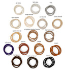 Cyndibands Gray No-Metal 4mm 1.75 Inch Elastic Hair Ties Color Match Ponytail Holders - 24 Count Cyndibands
