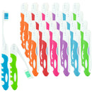 Bulk Travel Toothbrush, Folding, Built in Toothbrush Cover, Individually Wrapped , Camping, Hiking (25 Pack Medium) Lingito