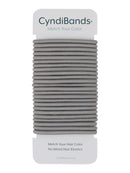 Cyndibands Gray No-Metal 4mm 1.75 Inch Elastic Hair Ties Color Match Ponytail Holders - 24 Count Cyndibands