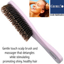 Giorgio GIO1P Pink 7.75 inch Gentle Touch Detangler Hair Brush for Men Women and Kids. Soft Bristles for Sensitive Scalp. Wet and Dry for all Hair Types. Scalp Massager Brush Stimulate Hair Growth GIORGIO Store