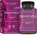 Reserveage Beauty Resveratrol 250 mg, Antioxidant Supplement, 120 Capsules Infinity Warehouse