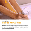 waxup Honey Roll On Wax 2 Pack and 100 Wax Strips, Pro Refill, Hot Hair Removal Wax Cartridge, Depilatory Wax Roller for Sensitive Skin, Home Self Waxing Body, Legs, Arms. Soft Wax Warmer not included waxup