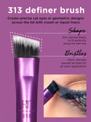 Real Techniques Eyeshadow Brush Set, Makeup with Gel Eyeliner, Flat Eye, and Eyelash Brushes, Purple, 8 Piece Real Techniques