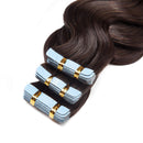20 PCS Rooted Tape In Hair Extensions Real Human Hair Invisible Seamless Skin Weft Long Wavy Highlight Double Side Tape Hair Extensions For Girl Lady Women (14'',40g/20pcs,