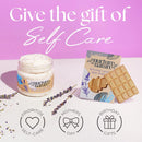 Nurture by Nature RELAX & CALM Spa Kit - Birthday Gifts for Women - Spa Gift Baskets For Women, 6-in-1 Self Care Kit, Bath Sets Gift - Lavender Pillow Mist, Bath Salts, Body Scrub, Bath Bomb Infinity Warehouse